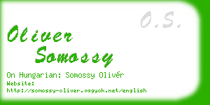 oliver somossy business card