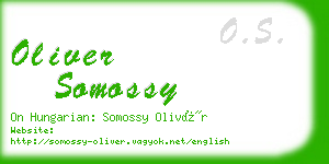 oliver somossy business card